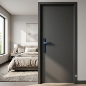poignée de porte intérieure elona gris ral 7016 trou clé