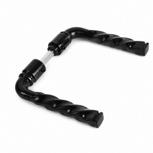 béquille double torsadé alu époxy noir carré de 6/7/8 mm