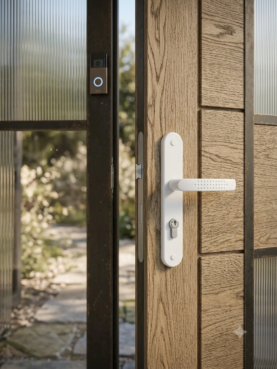 poignée de porte intérieure lisea blanc cylindre.