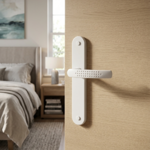 poignée de porte intérieure lisea blanc cylindre.