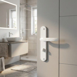 poignée de porte intérieure lisea blanc cylindre.