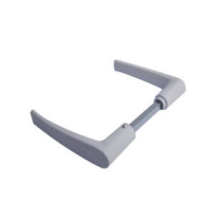 Poignée double aluminium blanc