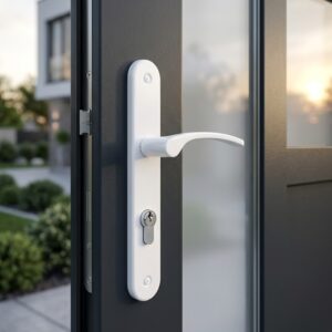poignée de porte intérieure lisea blanc cylindre.