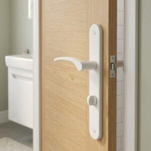 poignée de porte intérieure lisea blanc cylindre.