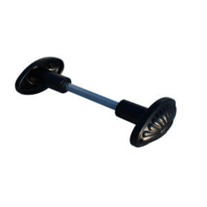 Bouton double ovale Noir Marguerite