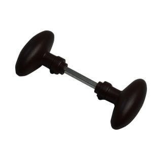 Bouton double ovale Rouille aluminium