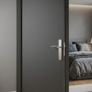 poignée de porte intérieure lisea blanc cylindre.