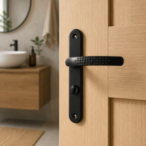 poignée de porte intérieure elona noir condamnation quincadeco