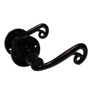 Poignée de porte Mazarine noir rosace