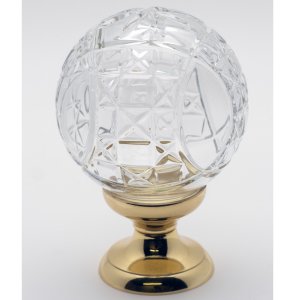 Boule de rampe cristal transparent Mousson