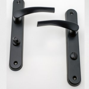 Poignée de porte intérieure Coralie noir condamnation Quincadeco