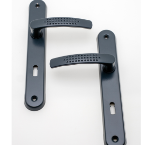 Poignée de porte intérieure Elona gris RAL 7016 trou clé