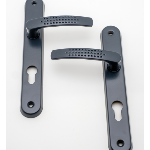 Poignée de porte Elona gris RAL 7016 trou cylindre