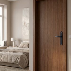 poignée de porte intérieure lisea blanc cylindre.
